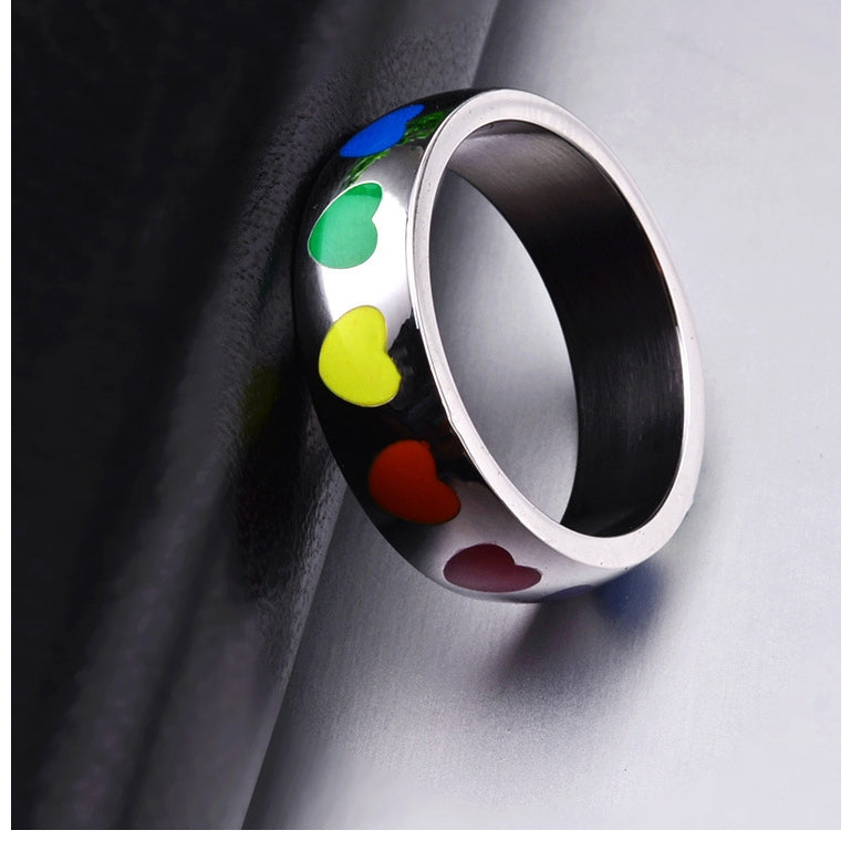 Rainbow Heart Ring